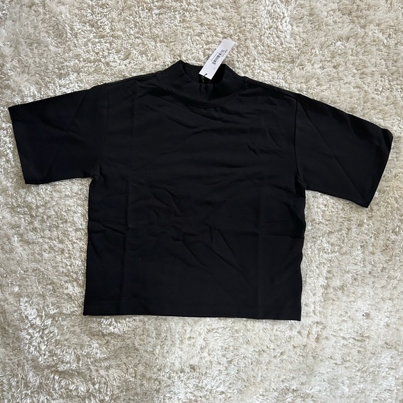 NWT Mockneck Drop Shoulder T-Shirt - Picture 3 of 3